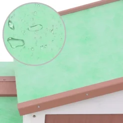 VIDAXL Clapier Large D'extérieur Marron Et Blanc 145x45x85 Cm Bois -Promos Botanivea Boutique 64996c4a28ceb2.72286596